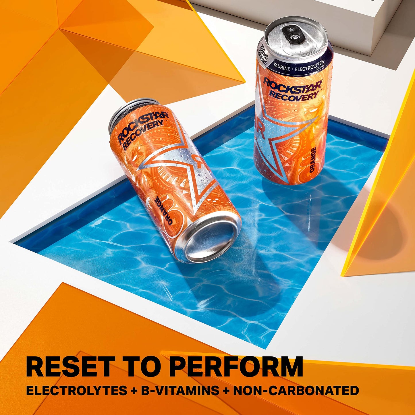Rockstar Energy Drink with Caffeine Taurine and Electrolytes,Recovery Lemonade,16oz (Packaging May Vary),(Pack of 24)