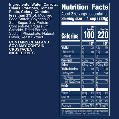 Progresso Traditional, Manhattan Clam Chowder Canned Soup, Gluten Free, 19 oz.