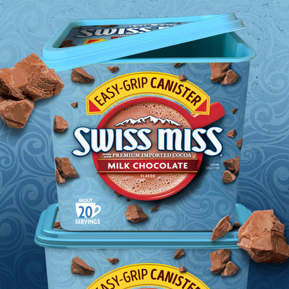 Swiss Miss Milk Chocolate Flavored Hot Cocoa Mix, Hot Cocoa Bar Supplies, 22.23 oz. Canister