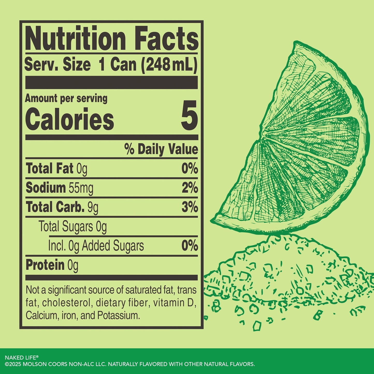 Naked Life Non-Alcoholic Drinks, Margarita, Zero Sugar, Low Calorie, Alcohol-Free Cocktails 4 pack, 8.4 fl oz cans