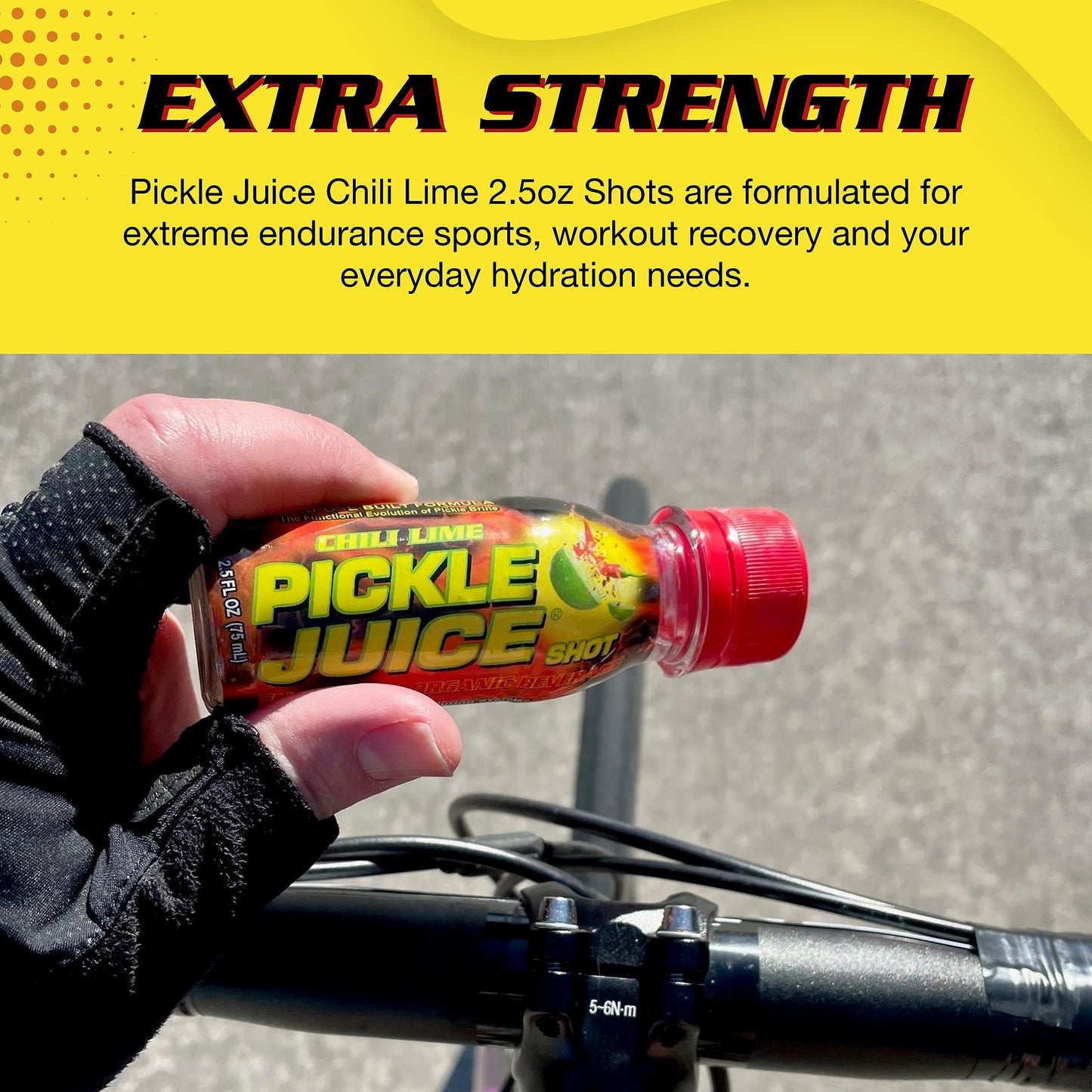 Pickle Juice Sports Drink Shots, Extra Strength, Chili Lime - Relieves Cramps Fast - Electrolyte Shots for Day & Night Time Relief - 2.5 oz, 12 Pack