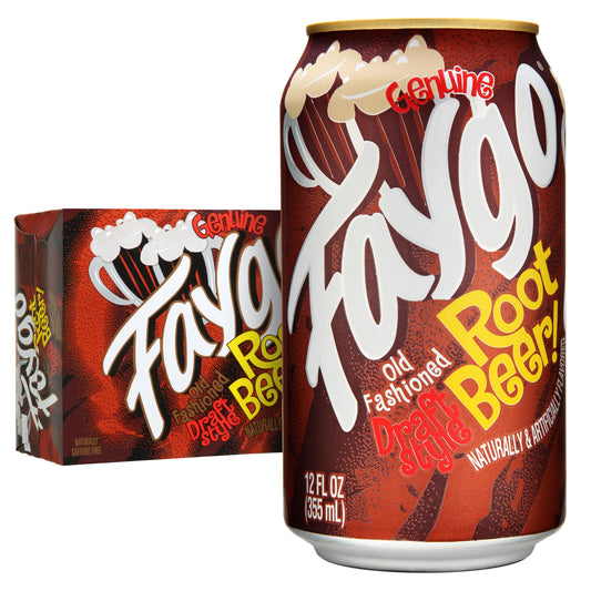 Faygo Root Beer | 12-Pack of 12oz Cans | Old-Fashioned Root Beer Taste | Rich & Creamy | Caffeine-Free Classic