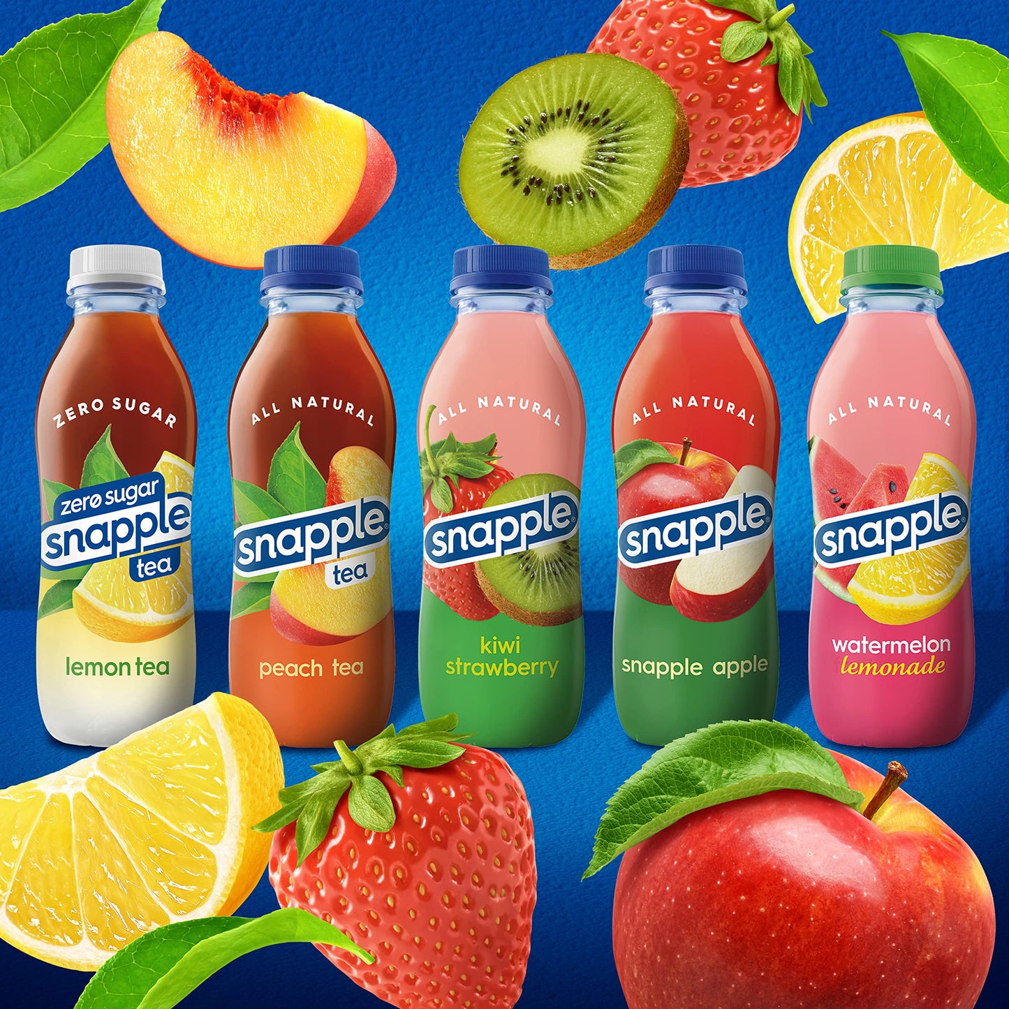 Snapple Apple Juice Drink, 16 Fl Oz Recycled Plastic Bottle, All Natural, No Artificial Flavors Or Sweeteners, Gluten-free, Contains 10% Real Juice 12 Pack