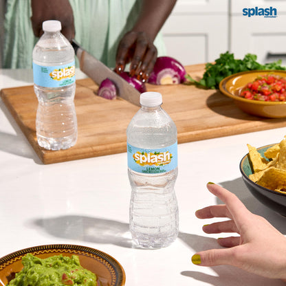 Splash Blast Water, Lemon, 16.9 Fl Oz | Pack of 30 | Plastic Bottle