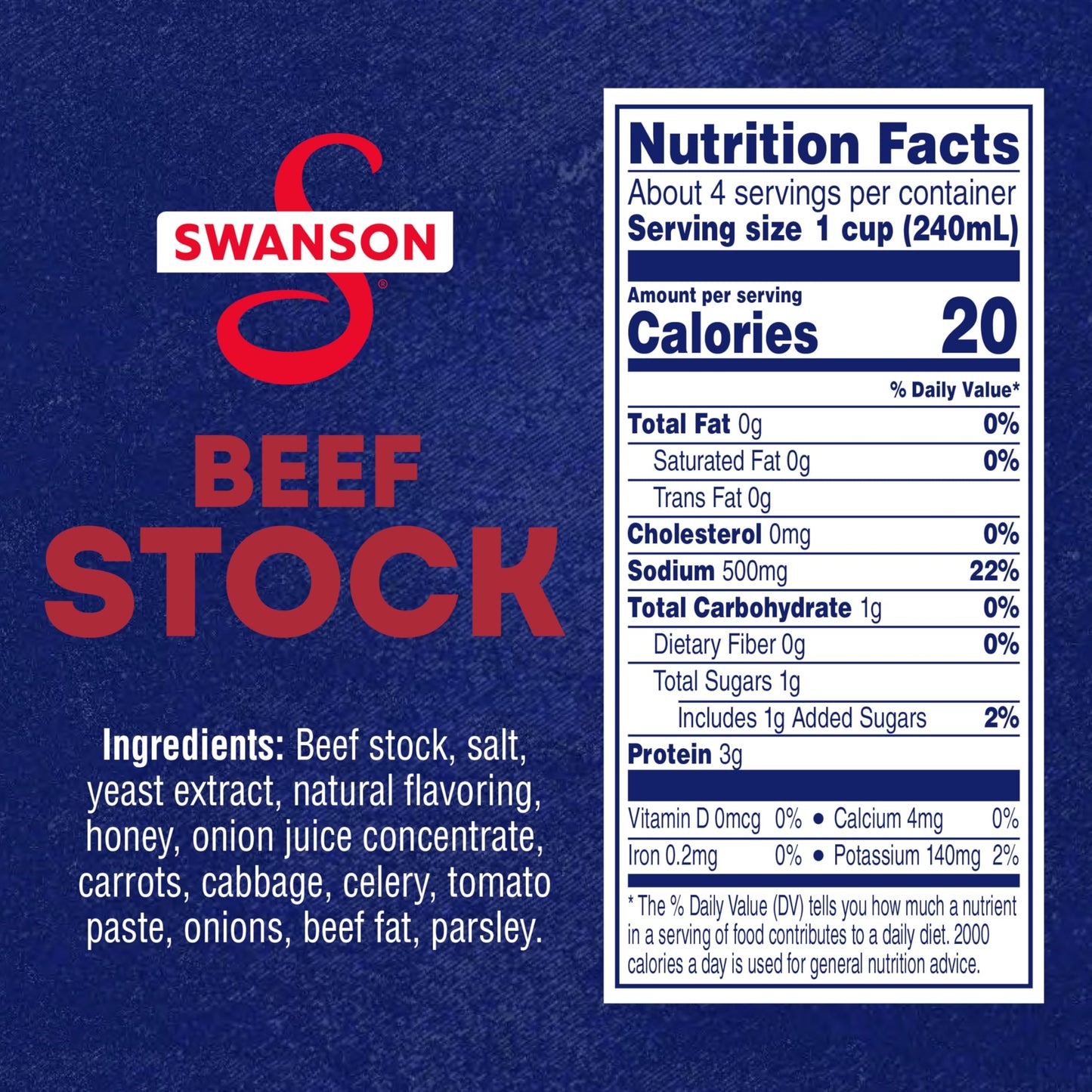 SWANSON S Beef Stock, 32 oz Carton