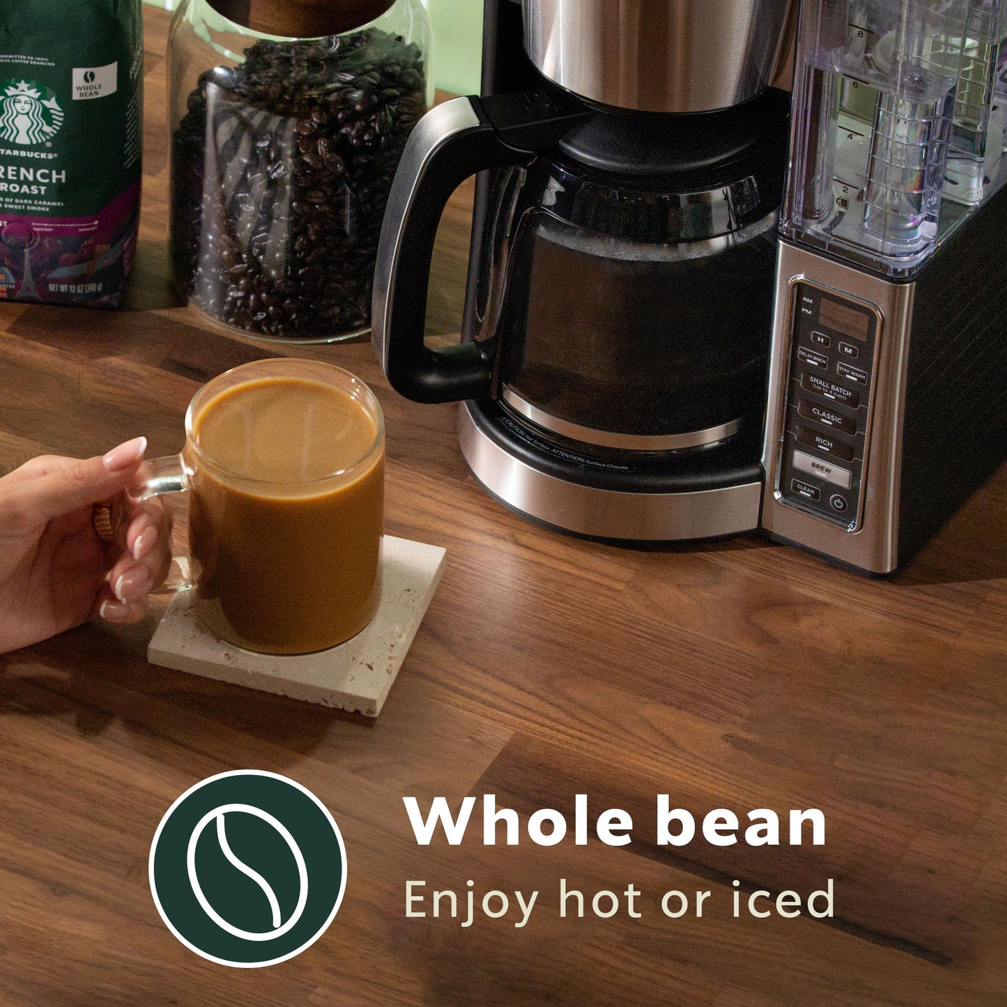 Starbucks Whole Coffee Beans, Starbucks Blonde Roast Hot or Iced Coffee, Veranda Blend, Six 12 oz Bags