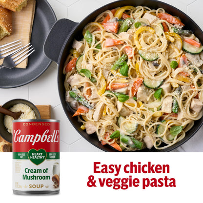 Campbell's Condensed Heart Healthy Cream of Mushroom Soup, 10.5 oz Can (12 Pack)