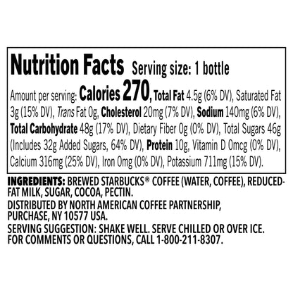 Starbucks Frappuccino Coffee Drink, Mocha, 13.7 fl oz Bottles (12 Pack)