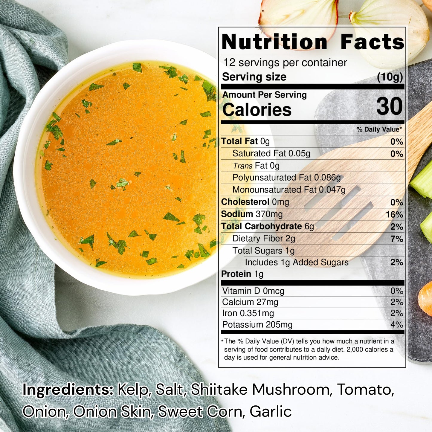 Instant Umami Broth Powder Aging Care 4.23oz (120g) by Aki Foods Japan – Natural Kombu & Vegetable Broth | No MSG, No Artificial Additives, Plant-Based Soup Stock | Product of Japan