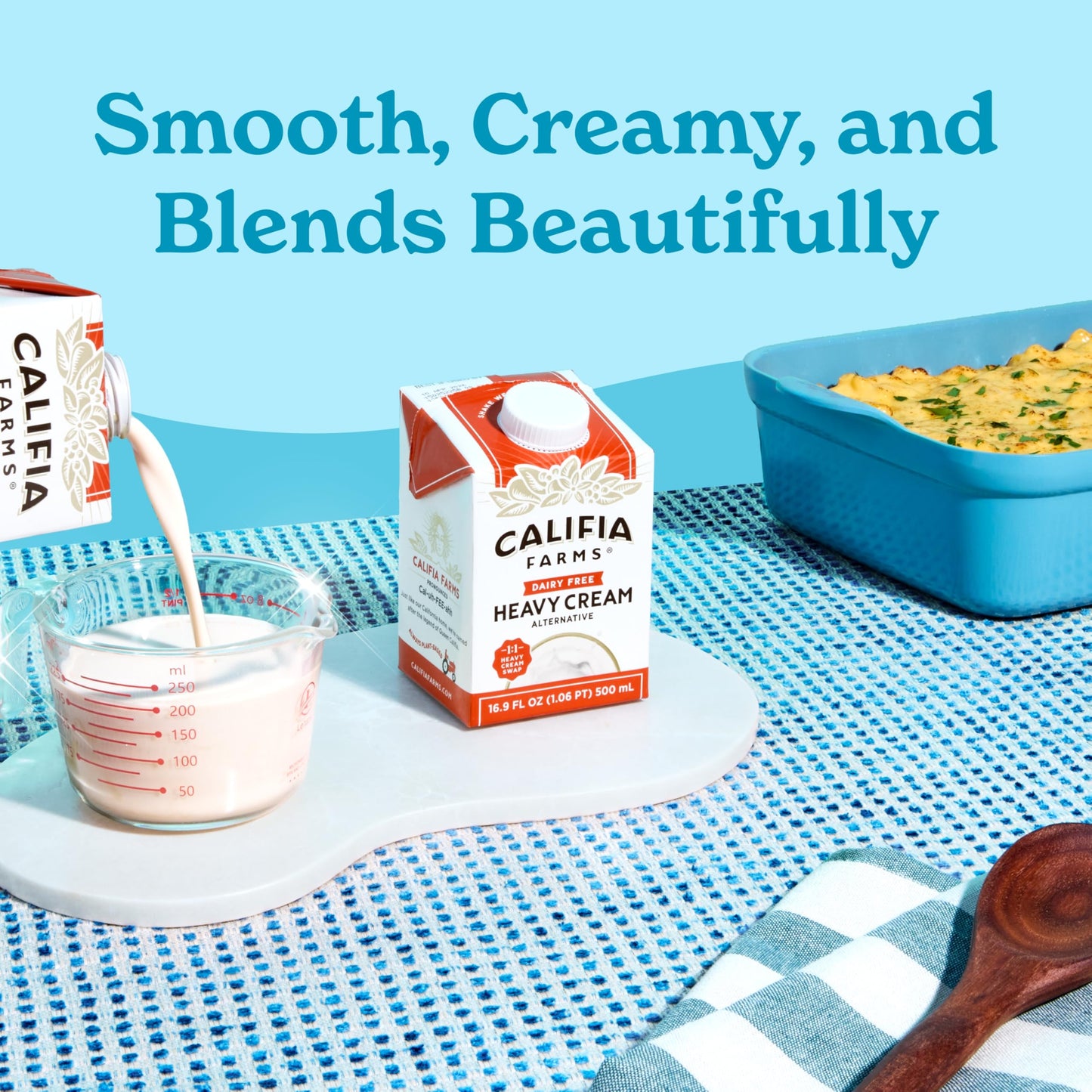 Califia Farms - Heavy Whip Cream Dairy Free Substitute 16.9 Oz, Soy Free, Plant Based, Vegan, Non GMO, Sugar Free, Heavy Whipping Cream