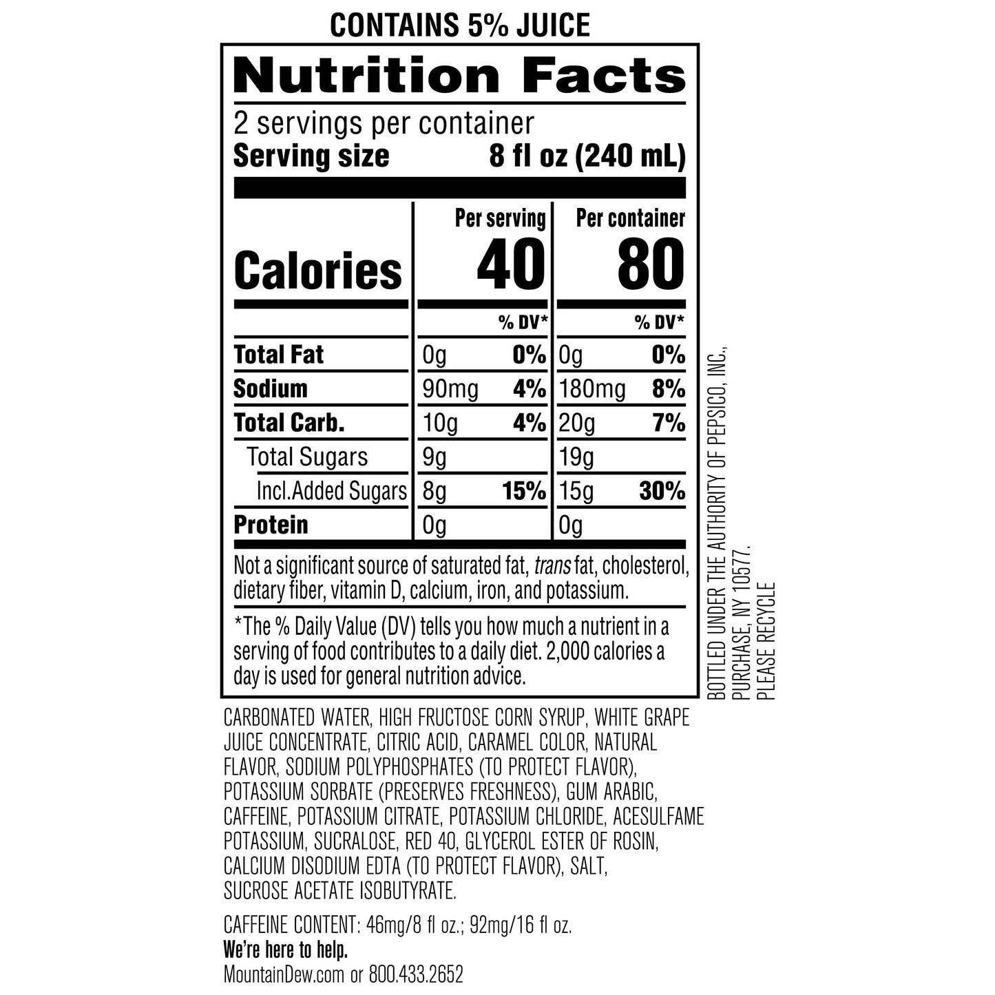 Mountain Dew Kickstart Energy Drink, Black Cherry, 16 oz (Pack of 1)