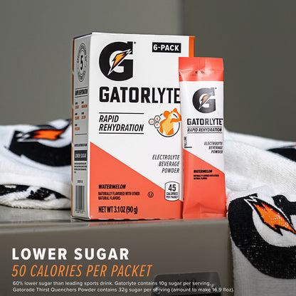 Gatorlyte Powder, Orange, Makes 20 Fl Oz (Pack of 48)