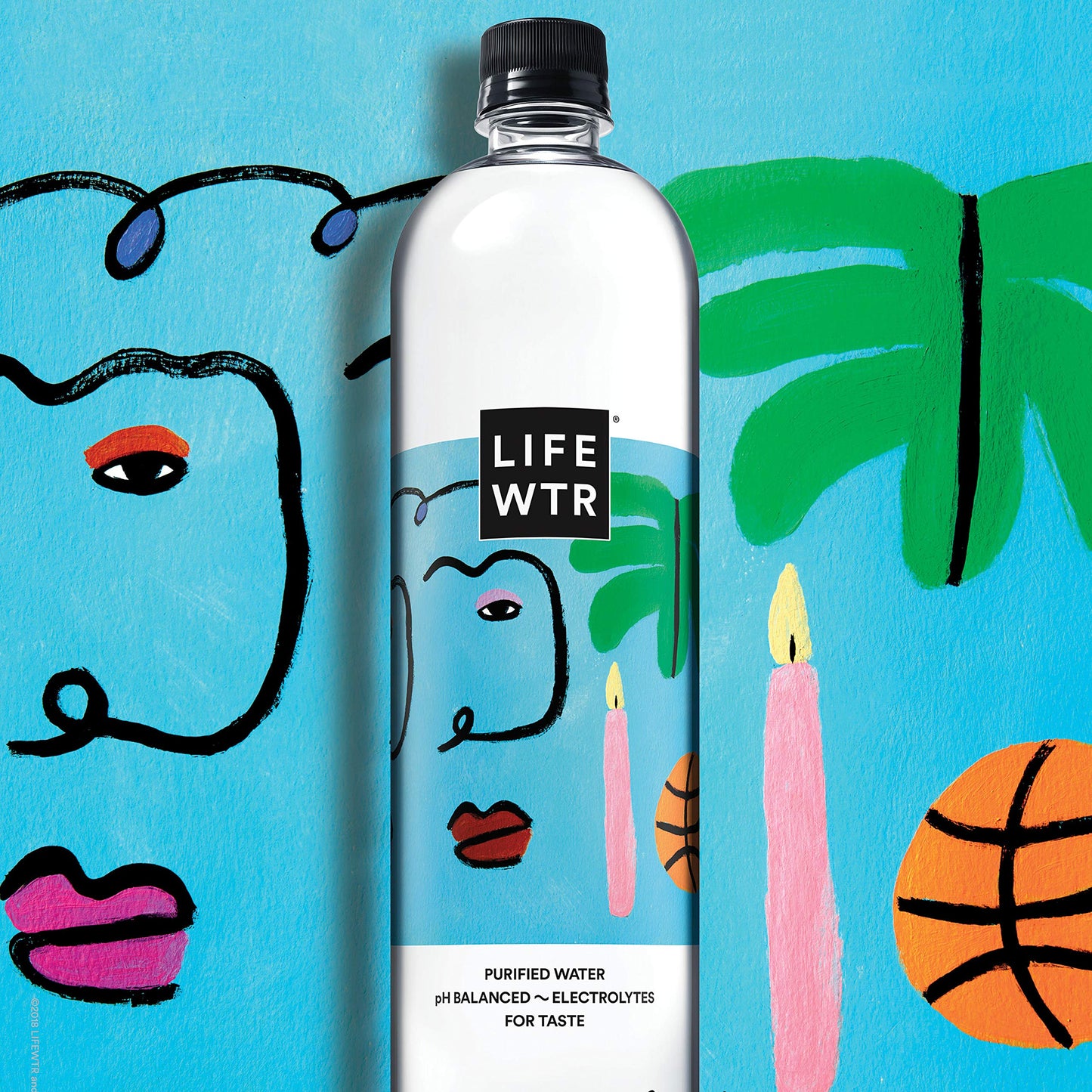 LIFEWTR, Premium Purified Water, pH Balanced with Electrolytes, 1 Liter Bottle (Pack of 5)