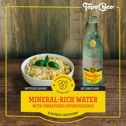 Topo Chico Sparkling Mineral Water, Classic, 12 Fl Oz (Pack of 4), Glass
