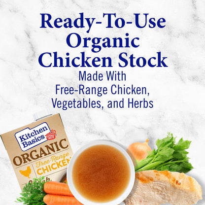 Kitchen Basics Organic Free Range Chicken Stock, 32 oz Carton