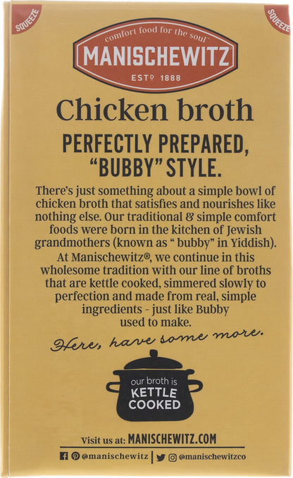 MANISCHEWITZ Aseptic Chicken Broth, 17 OZ
