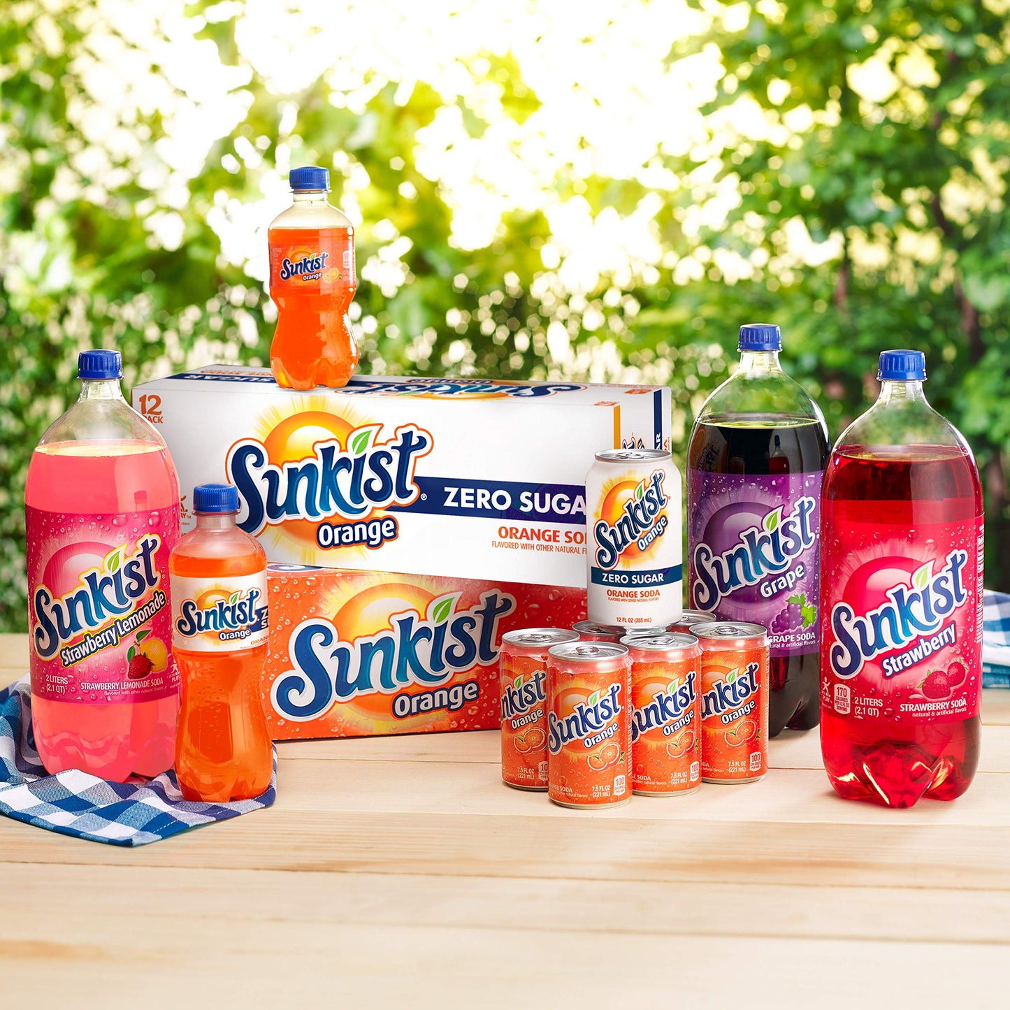 Sunkist Zero Sugar Orange Soda | 12 fl. oz. Cans | 12 Pack | Pack of 2