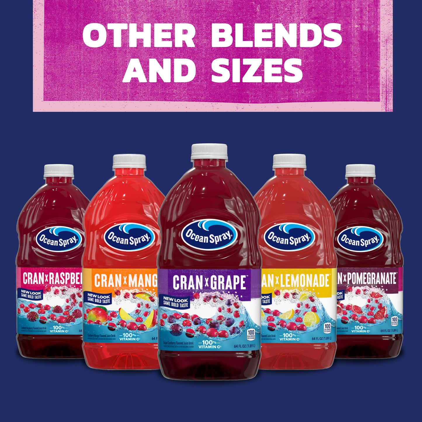 Ocean Spray® Cran x Passionfruit, Cranberry Passionfruit Juice Drink, 64 Fl Oz Bottle