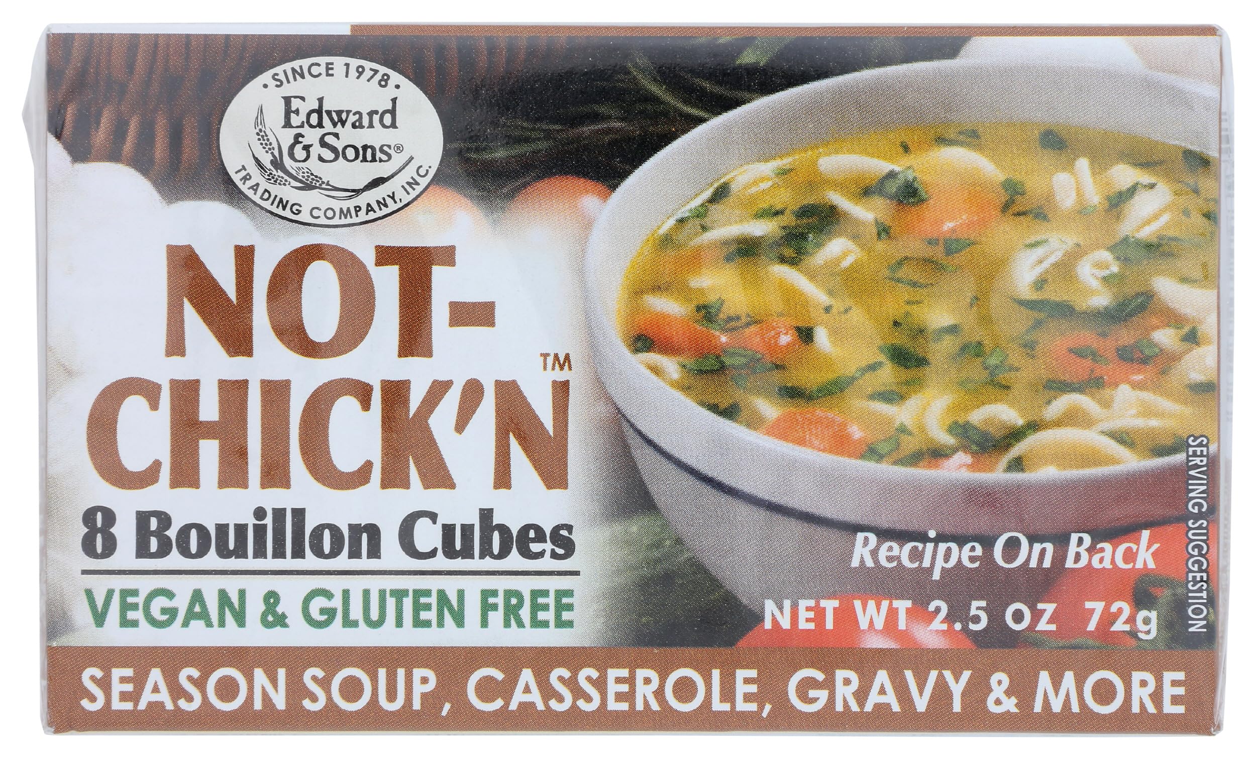 Edward & Sons Not Chicken Bouillon Cubes, 2.5 oz (PACK OF 1) – Lords of ...