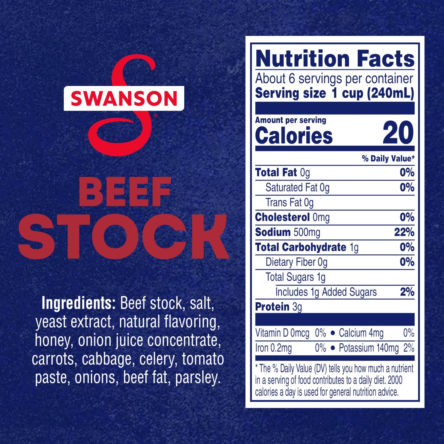 SWANSON S Beef Stock, 48 oz Carton