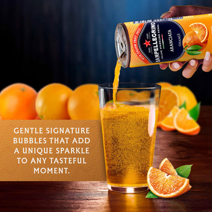 Sanpellegrino Italian Sparkling Drink Aranciata, Sparkling Orange Beverage, 6 Pack