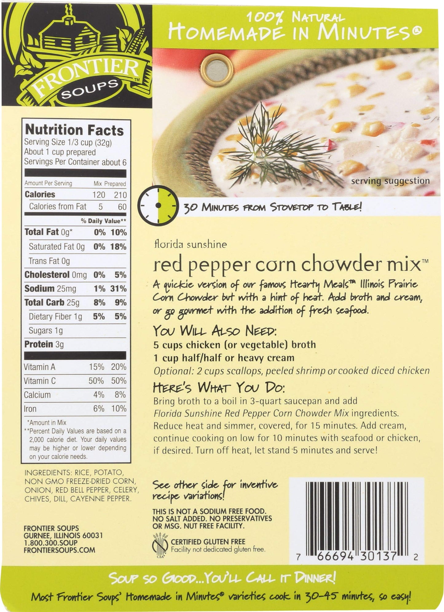 FRONTIER SOUPS Red Pepper Corn Chowder, 5 OZ