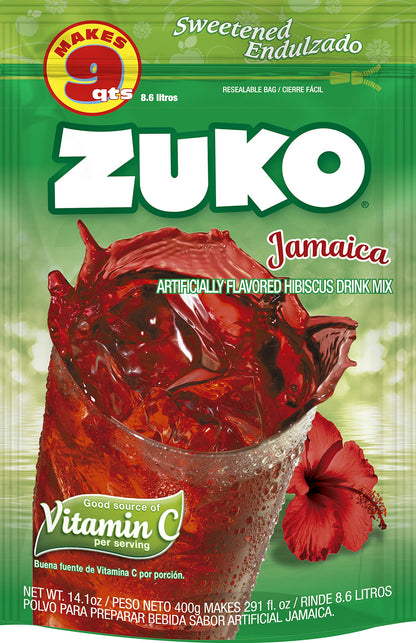 Zuko Jamaica Instant Powder Drink Family Pack, 14.1 oz, Pack of 6