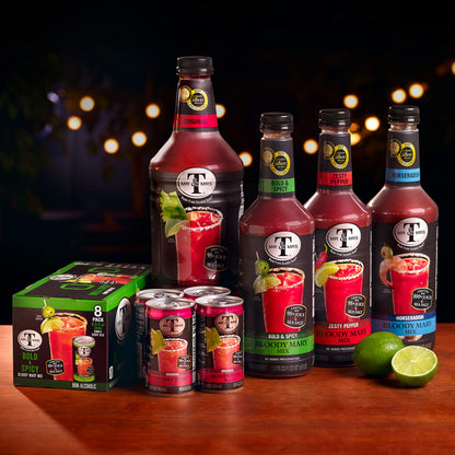 Mr & Mrs T Original Bloody Mary Mix, 1.75 L bottle (Pack of 6), Tomato Juice Blend Cocktail Mixer, Premium Ingredients, Perfect for Bloody Mary and Mocktail Drinks