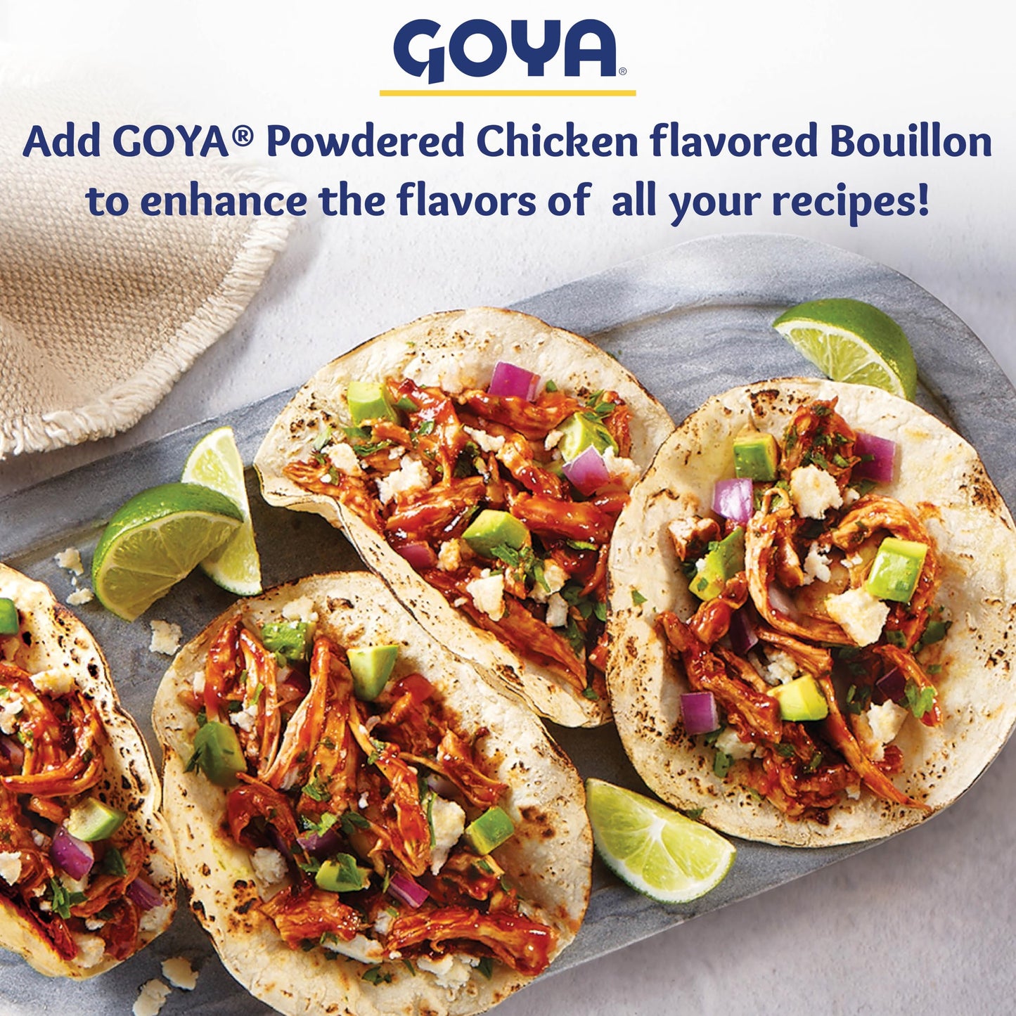Goya Chicken Bouillon Powder Packets, 7.05 oz (2-Pack), Instant Broth and Seasoning for Soups, Stews, Rice, and Gravy, Bold, Latin-Inspired Flavor