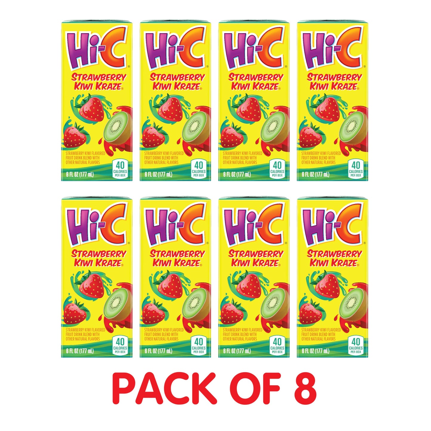 HI-C Strawberry Kiwi Kraze 6oz 8pk