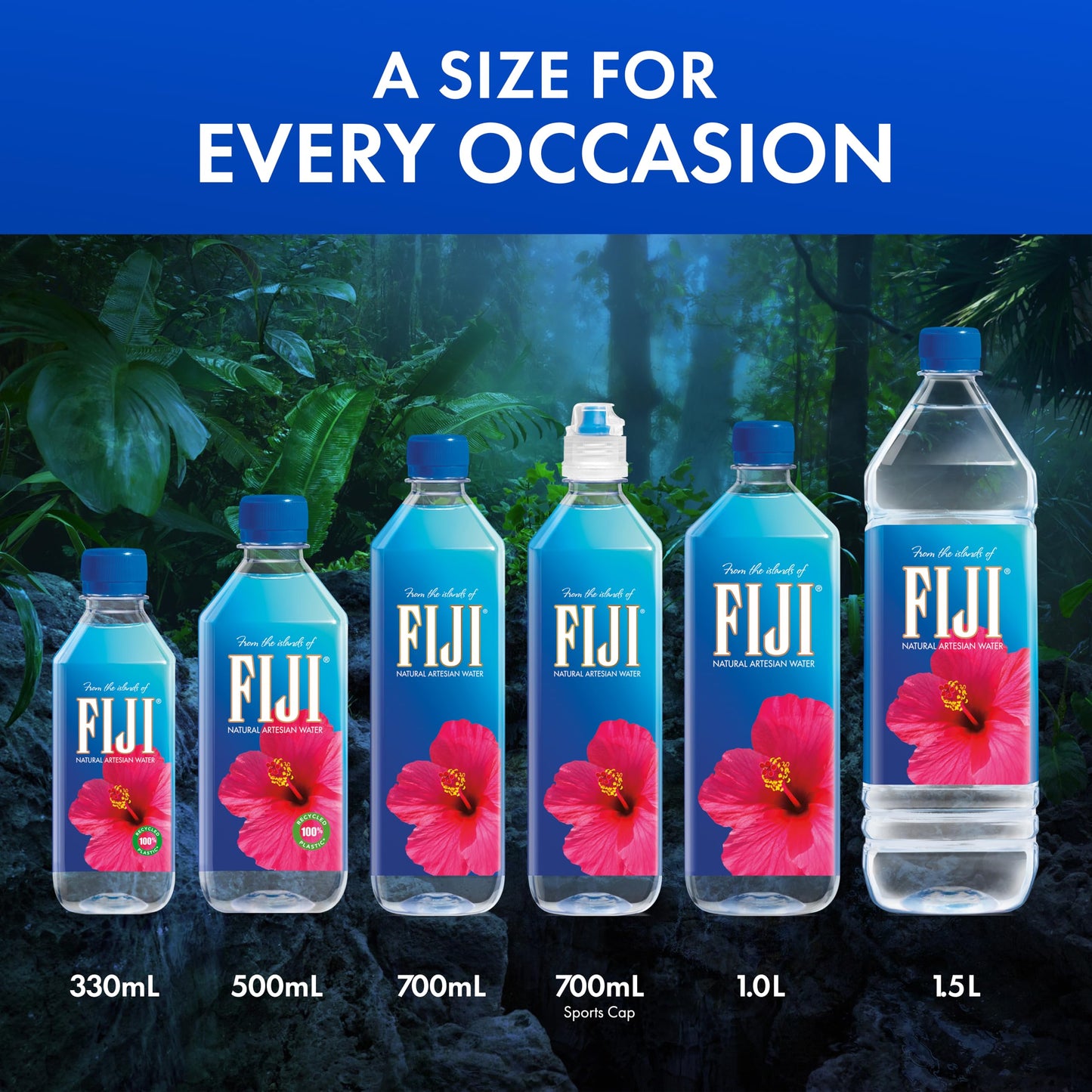 FIJI Natural Artesian Bottled Water 330mL / 11.15 Fl Ounce (Pack of 24) - 100% Natural Electrolytes - NEW