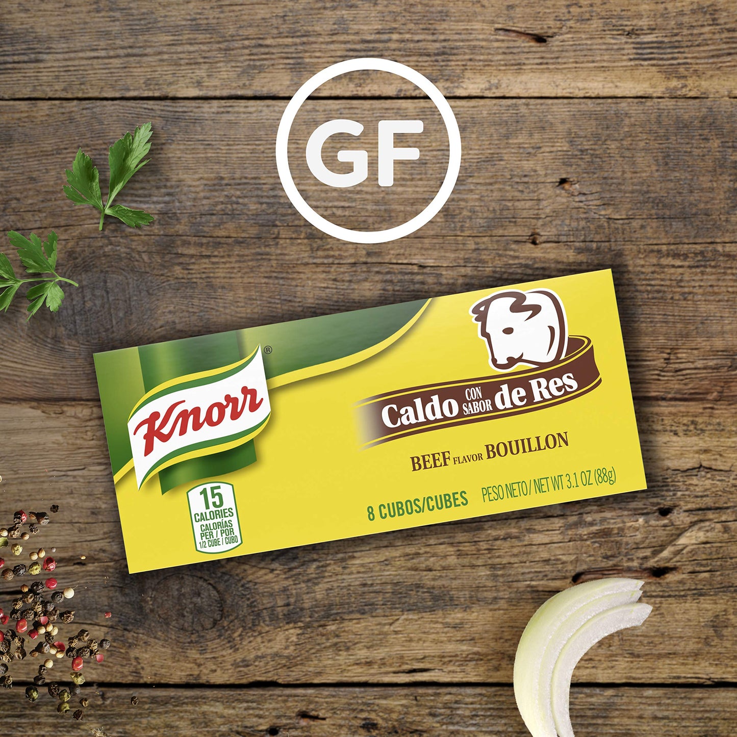 Knorr Bouillon Cubes For Sauces, Soups and Stews Beef Flavor Bouillon/Caldo de Res Naturally Flavored 3.1 oz, 8 Ct