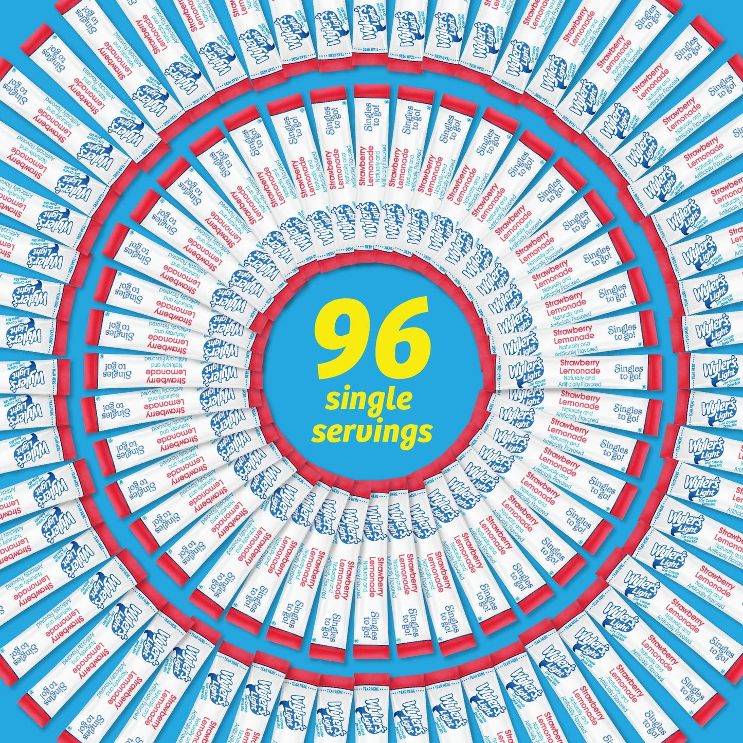 Singles Tо Go Powder Packets, Wаter Drink Mix, Strawberry Lemonade, 1 box with 8 count.