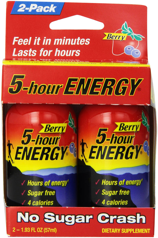 5-hour Energy, Berry Flavor, 2-ct, 1.93 fl oz
