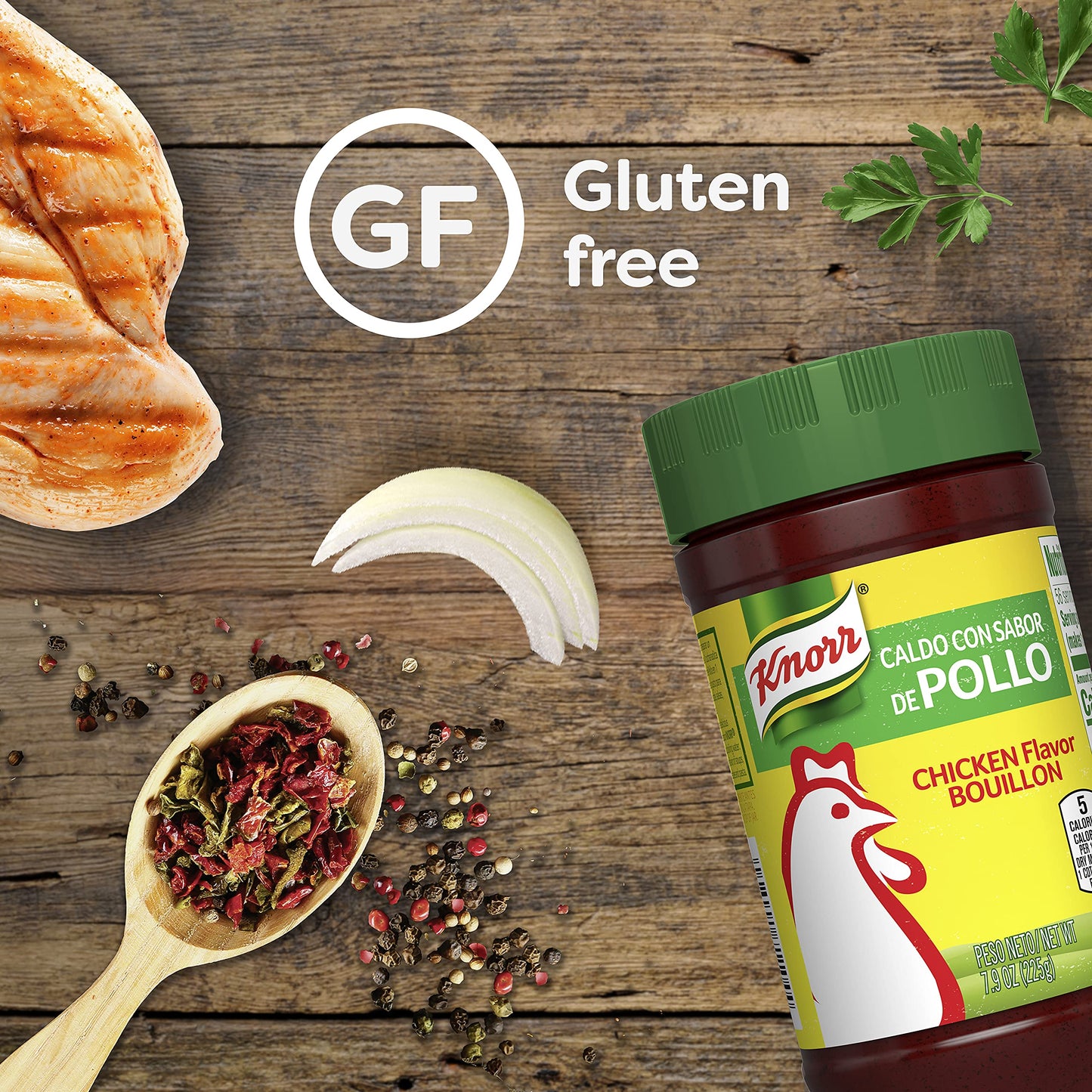 Knorr Chicken Flavor Bouillon For Sauces, Soups and Stews Granulated Fat and Cholesterol Free 7.9 oz