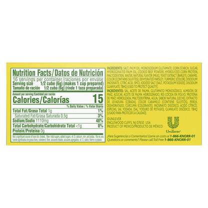 Knorr Bouillon Cubes Beef Flavor Bouillon/Caldo de Res Pack of 24, 8 Ct For Sauces, Soups and Stews Naturally Flavored 3.1 oz