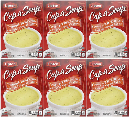 Lipton Cup-A-Soup Cream of Chicken, 2.4 Ounce (Pack of 6)
