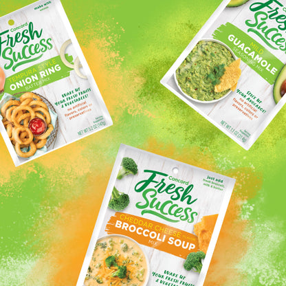 Concord Foods Broccoli and Cheddar Cheese Soup Mix: Homemade Hearty Soup in Minutes - Family-Favorite Comfort Food! 1.75 OZ pouch (Pack of 6)
