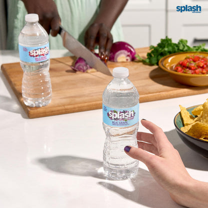 Splash Refresher Acai Grape Flavored Water, 16.9 Fl Oz, Plastic Bottle Pack of 18