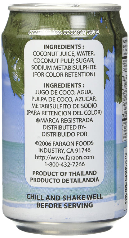 FARAON Coconut Juice, 10.5 Ounce (Pack of 24)