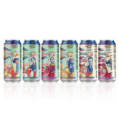 AriZona x Fallout Green Tea Energy Drink, Variety Pack - 6 Flavors, 15 fl oz (Pack of 12) - 190mg Caffeine per Can