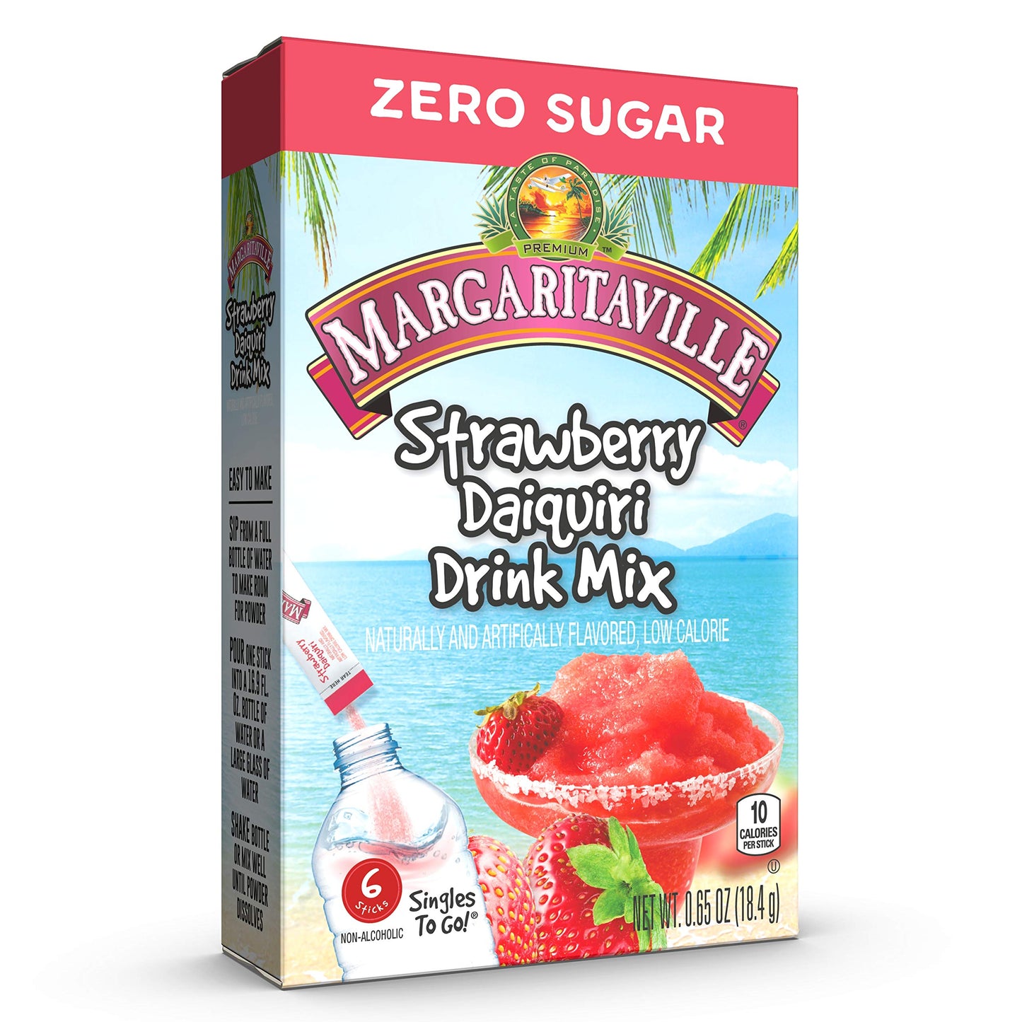 Margaritaville Singles to Go Drink Mix Ultimate Summer Variety Pack, 1 Strawberry Daiquiri, 1 Pina Colada, 1 Margarita, 1 CT (Pack of 2)