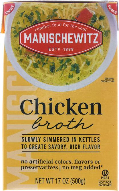 MANISCHEWITZ Aseptic Chicken Broth, 17 OZ
